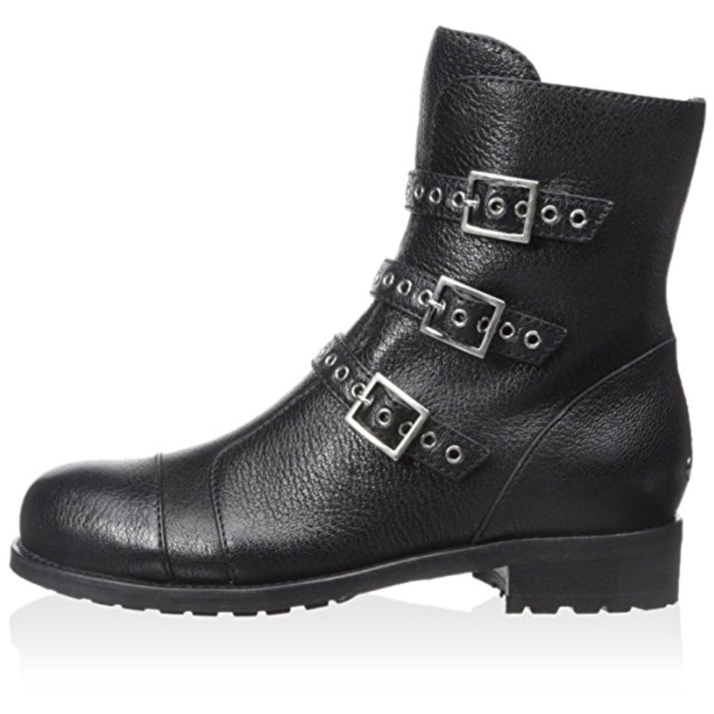 Jimmy Choo Triple Buckle Leather Black Boot - Picture 7 of 7